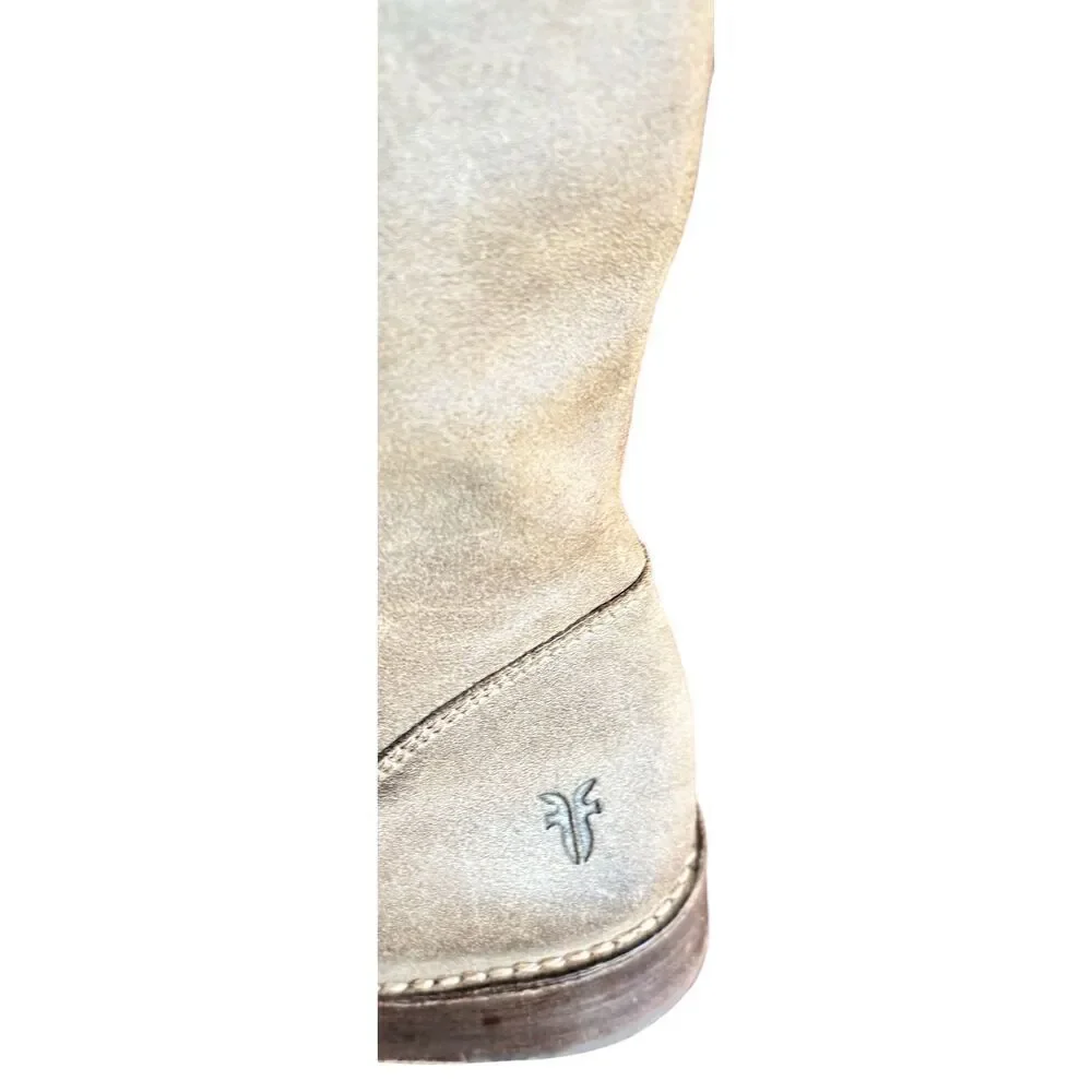 Frye SHIRLEY Distressed Grain Leather OVER THE KNEE Boots Women 9B
